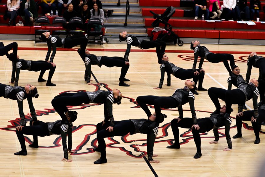 Drill team regional competition January 18, 2022, performing their military routine at GHS. 