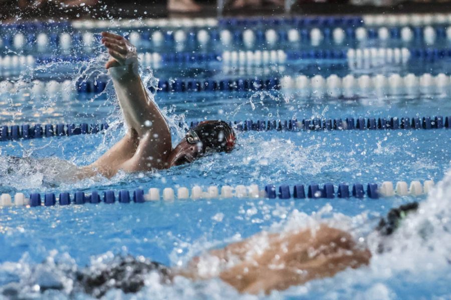 Rigdon Murdock at the region swim competition at the Pratt Aquatic Center in Tooele. 
Jan 30, 2023