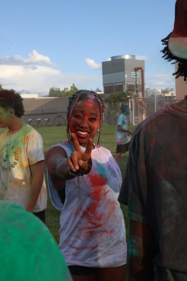 Jaidyn Wilder at the chalk fight May 15th at the high school.