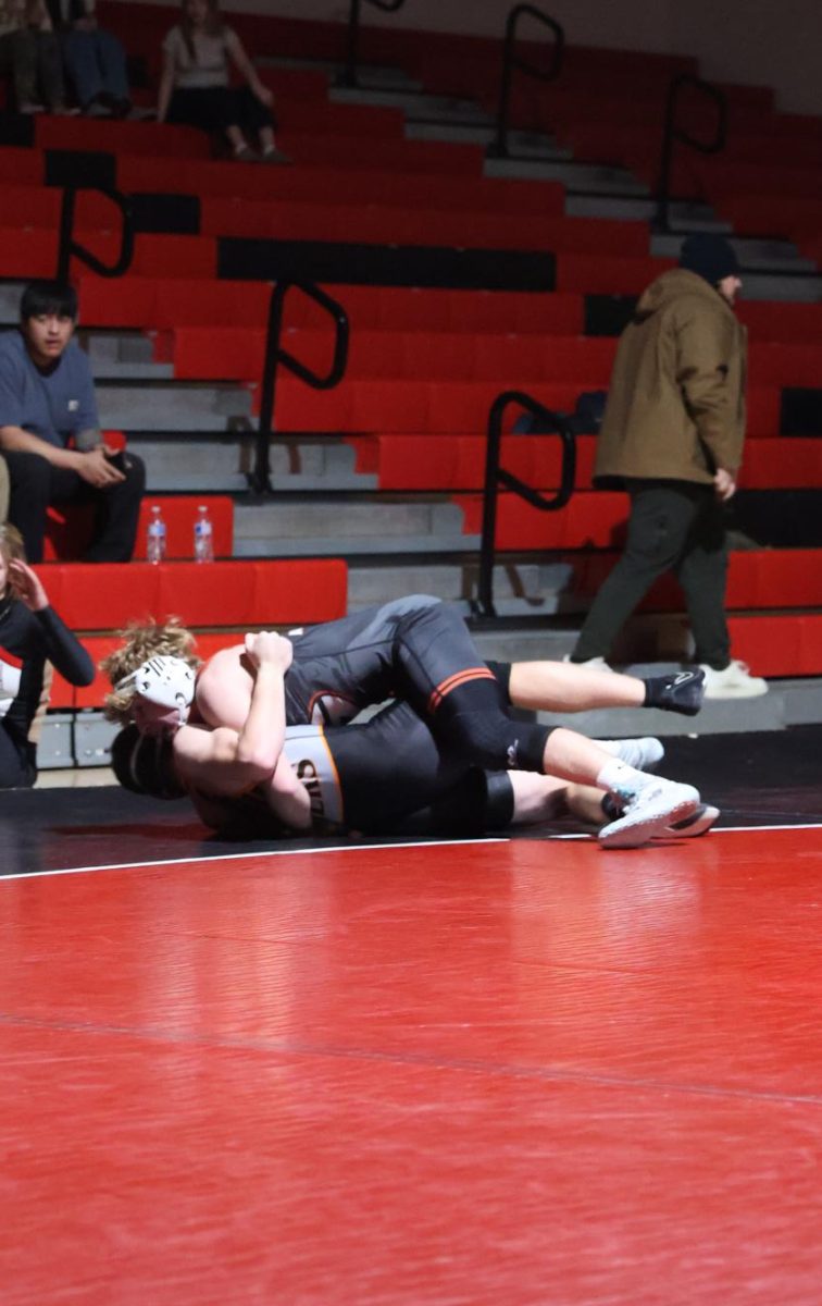Jax Allred almost pinning his opponent on 1/26/24 at GHS