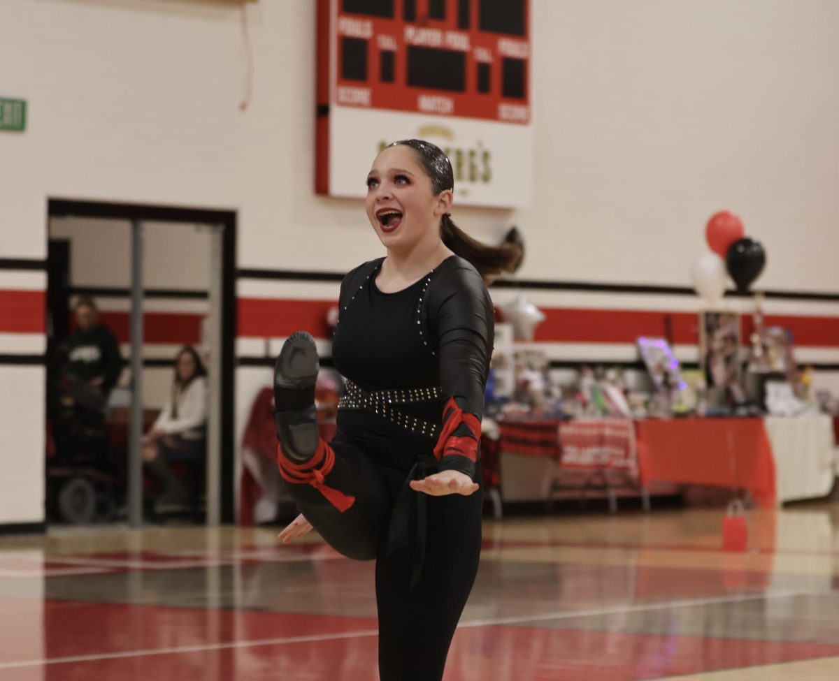 3/4/24, CarLeigh Shields, performing the show routine at drill end of year review. 