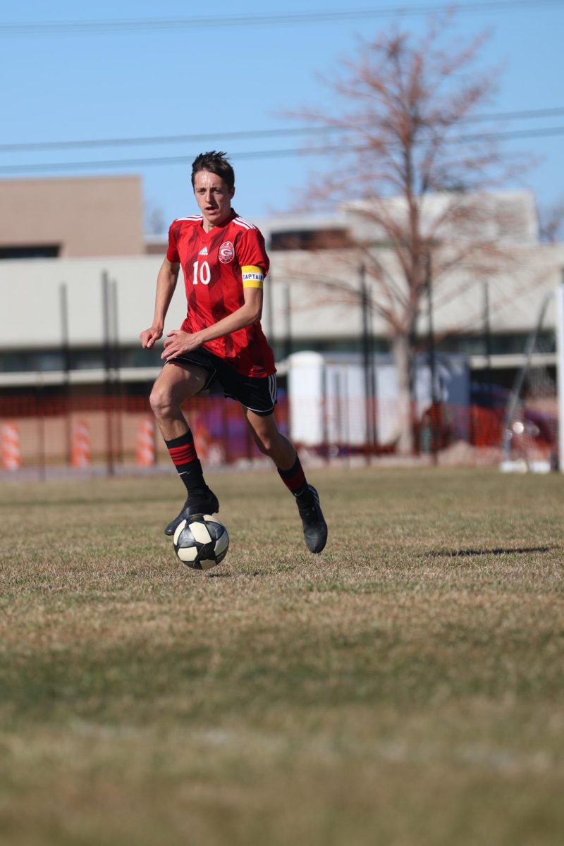 Captain Nathaniel Stedler at varsity soccer on 3/21/24 at GHS against Union High School.