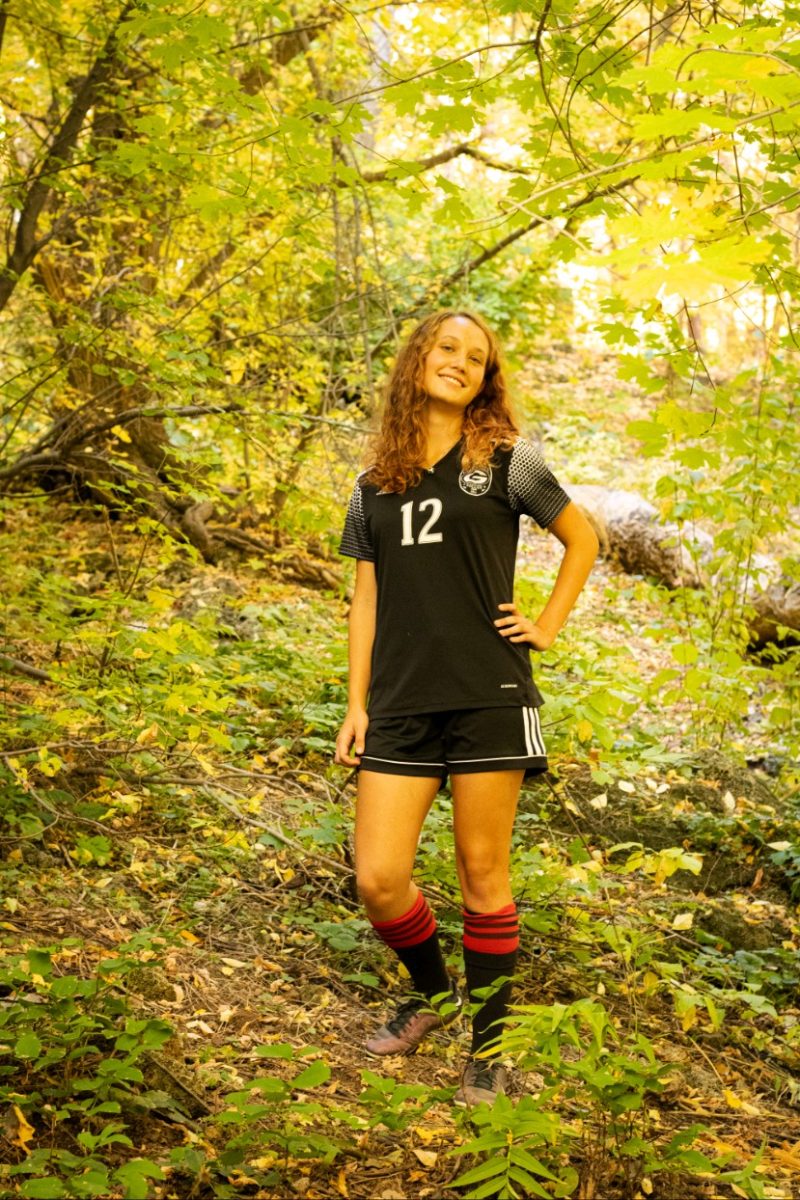 Emily Adam’s during her senior photo shoot for soccer