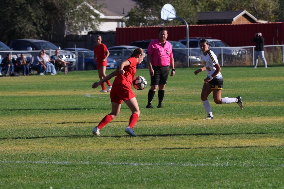 Lindsey Wansgaurd cheating the ball against Union playoff game