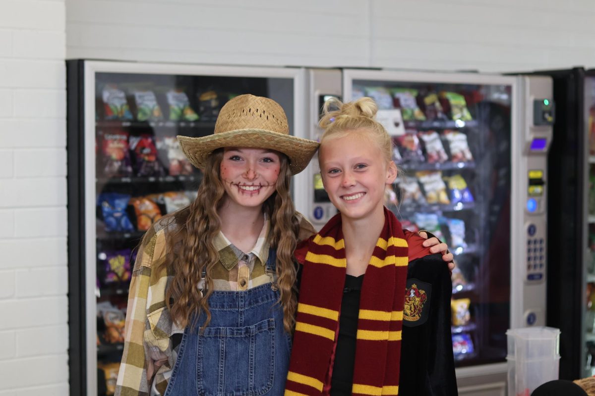 Jaycee Egget and Alyssa Stevens at Halloween carnival for soccer 