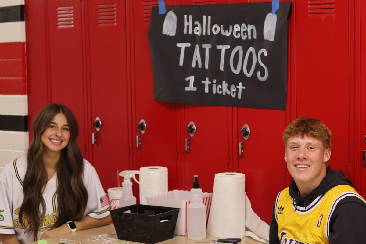 RaNae Rounds and Easton Hammond at the Halloween carnival for SBO