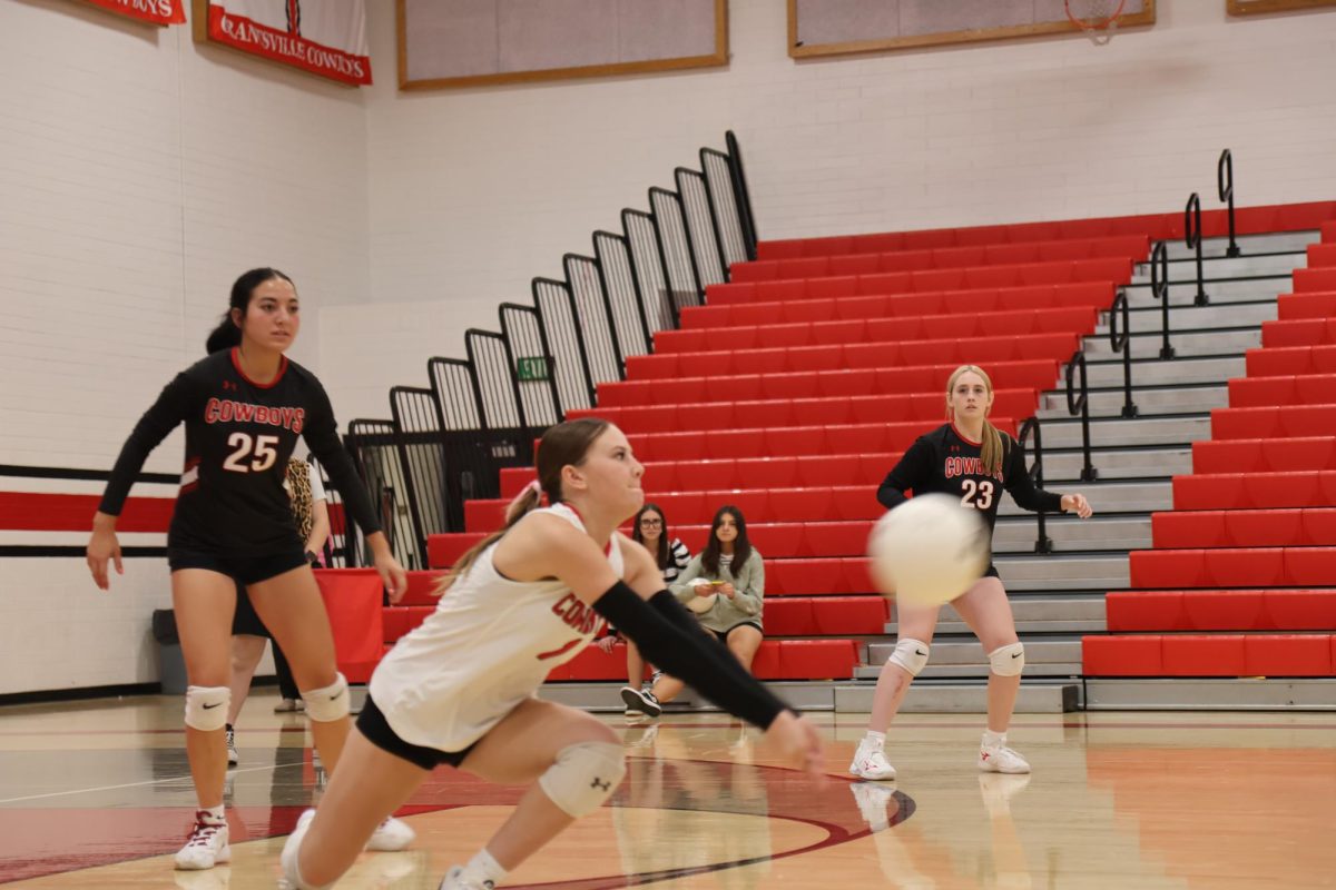 Haizlee Hall digging a ball